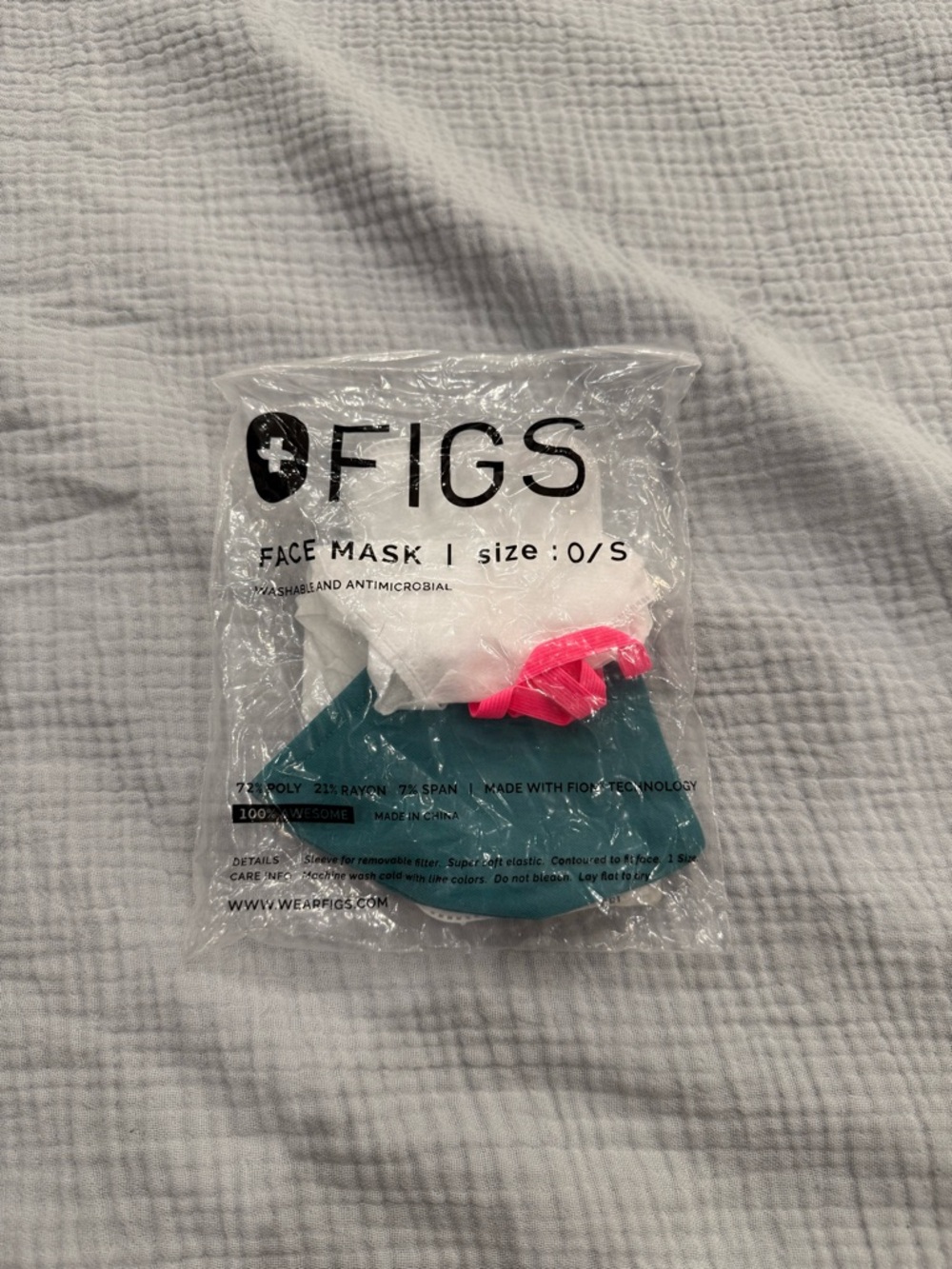 FIGS Asult Face Mask Pack - Teal & Pink